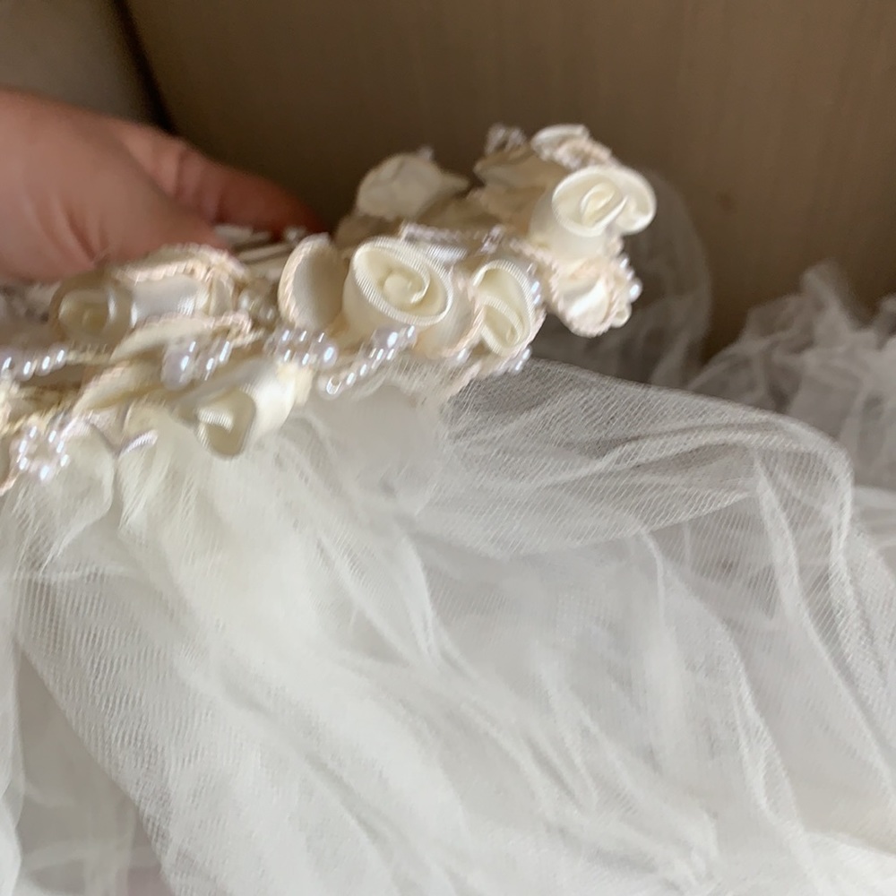 💕Vintage Wedding Veil 💕Ivory - Picture 9 of 14